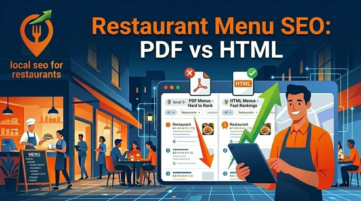 Restaurant Menu SEO PDF vs HTML