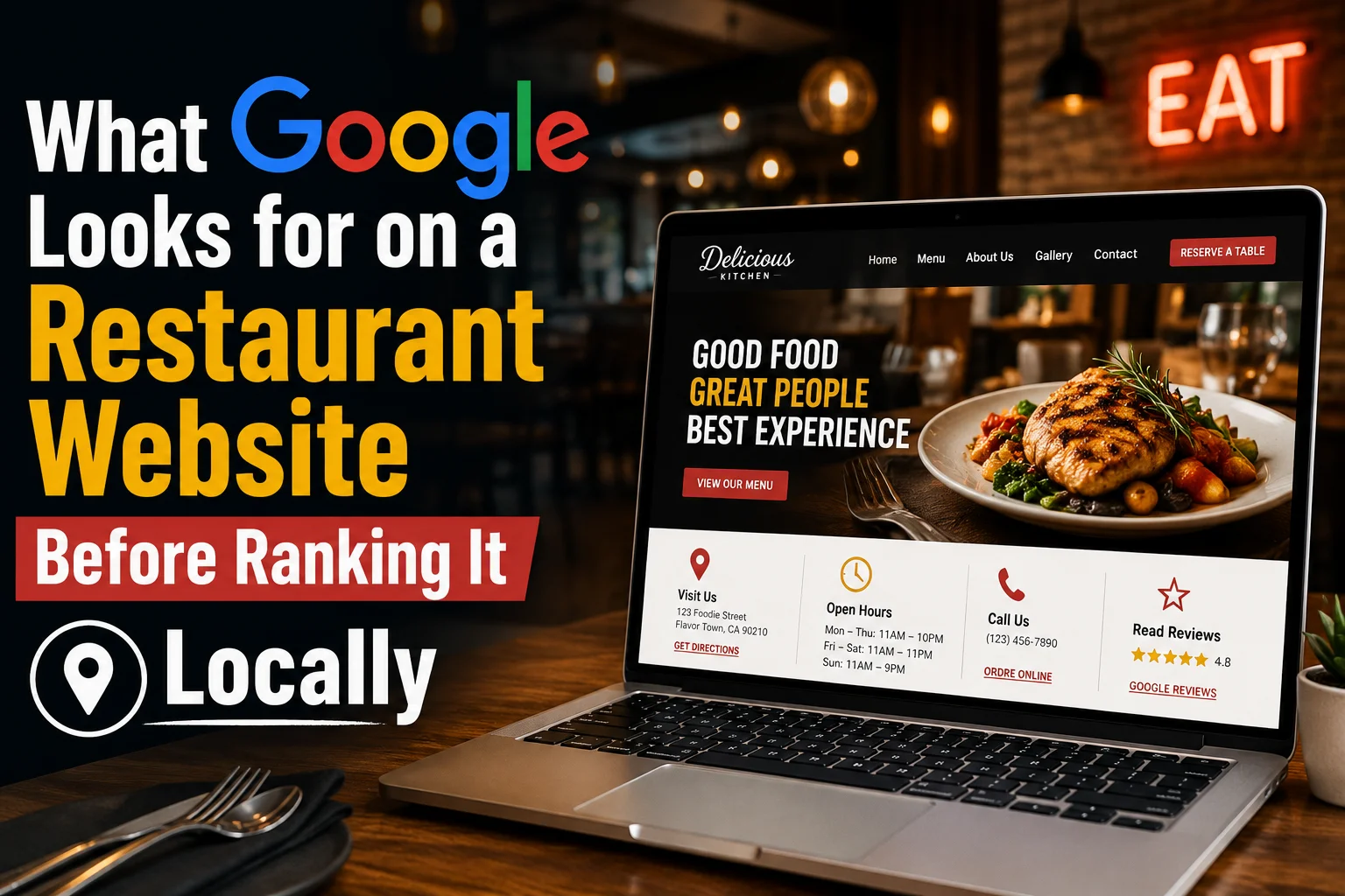 What Google Looks for on a Restaurant Website